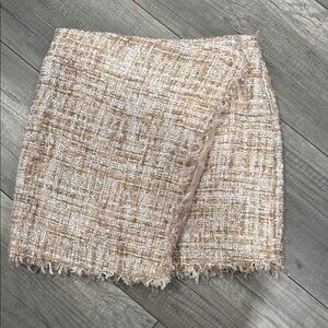 Forever 21 Tweed Pencil Skirt in Cream and Tan